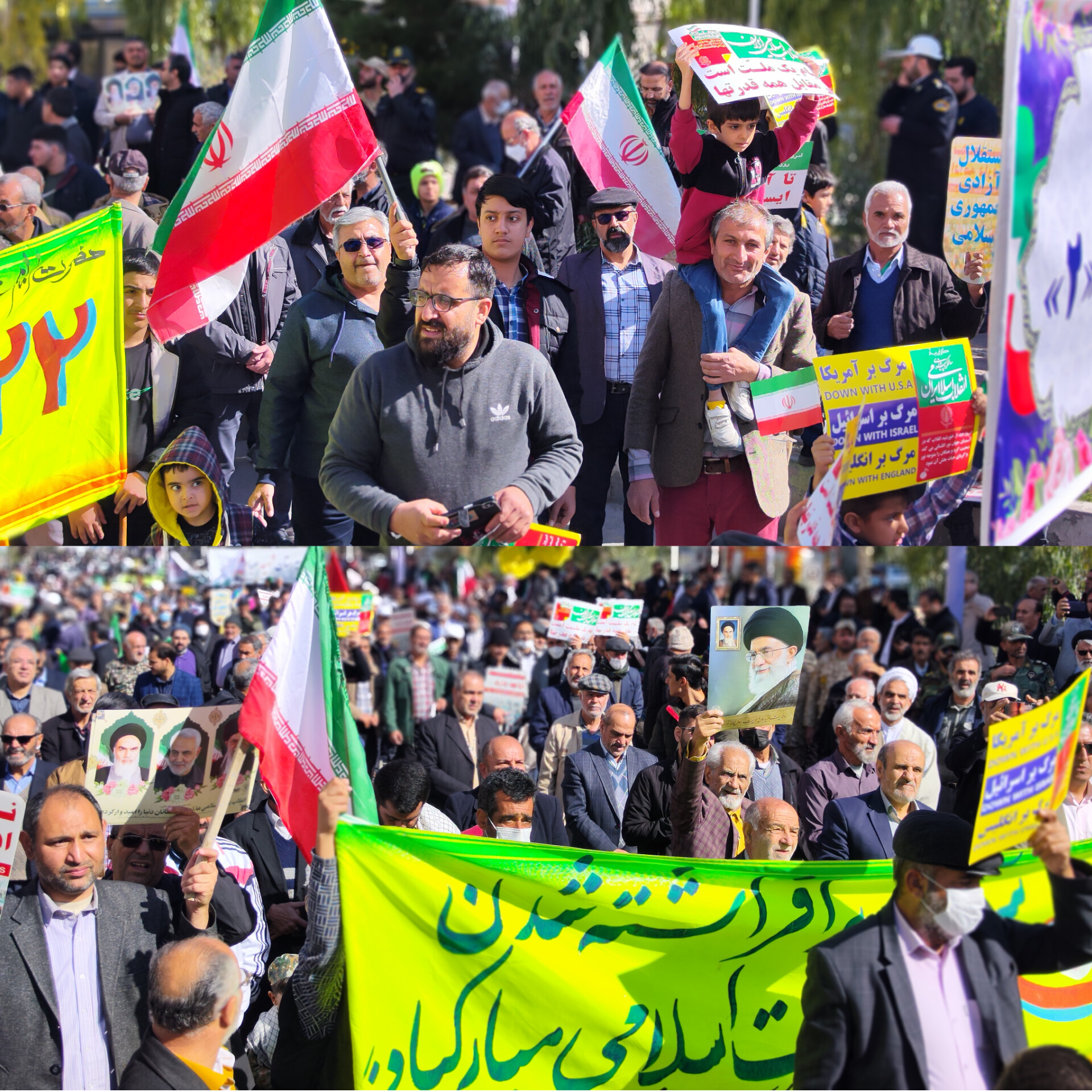 شور و شعف، همدلی و یکپارچگی بهارستانی ها در راهپیمایی ۲۲ بهمن